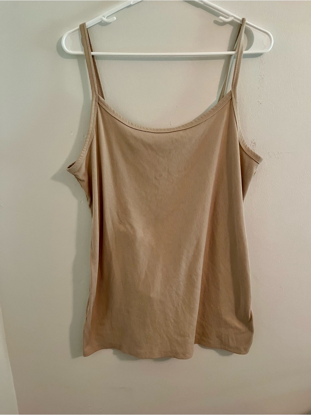 No Boundaries Beige Ribbed Camisole Tank